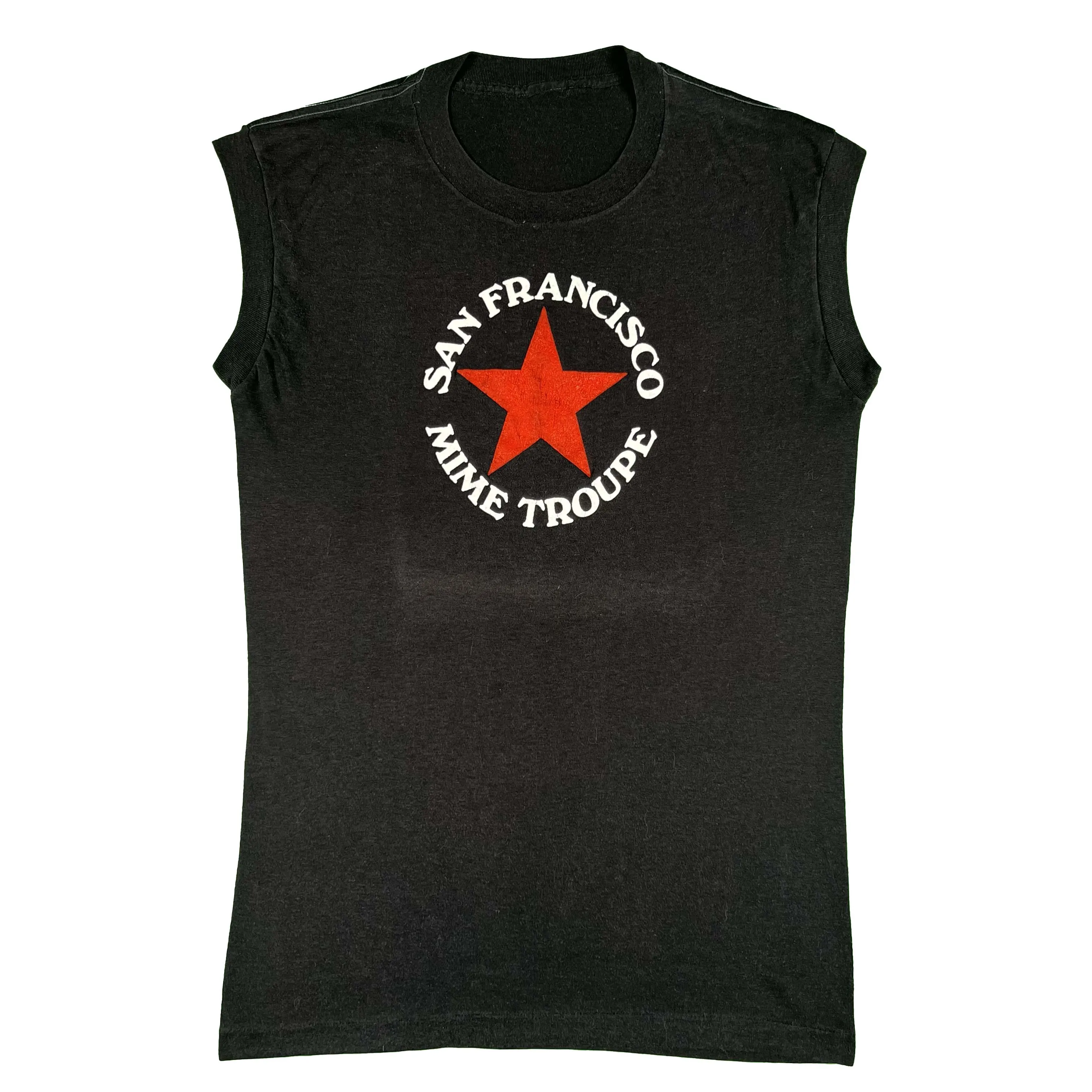 80s Faded Black SF Mime Troupe Tank & Tee- JUST TANK IN STOCK