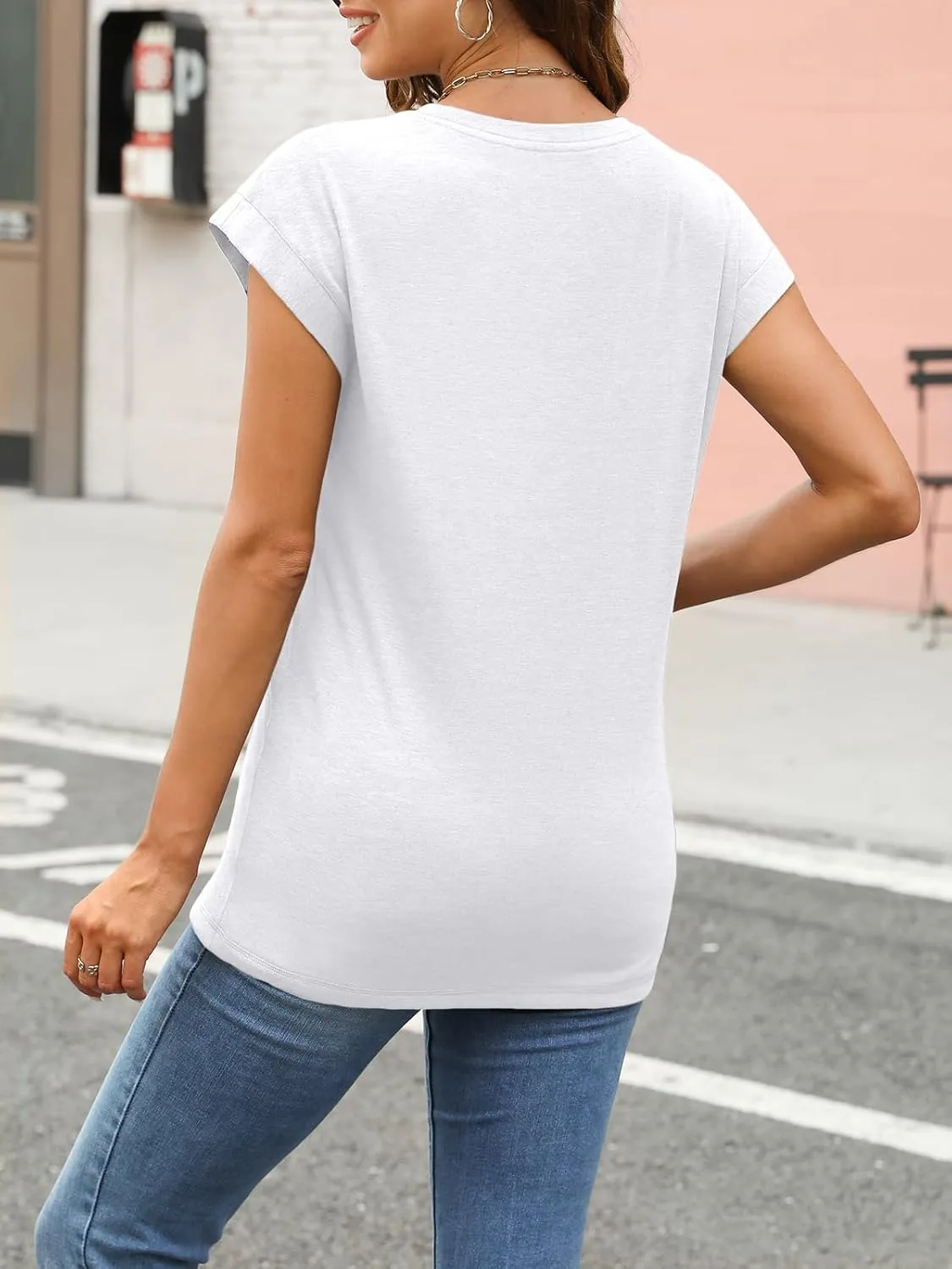 AUTOMET Womens Cap Sleeve Summer Tops Business Casual T Shirts Dressy Spring Fashion Outfits Cute Trendy Clothes 2025