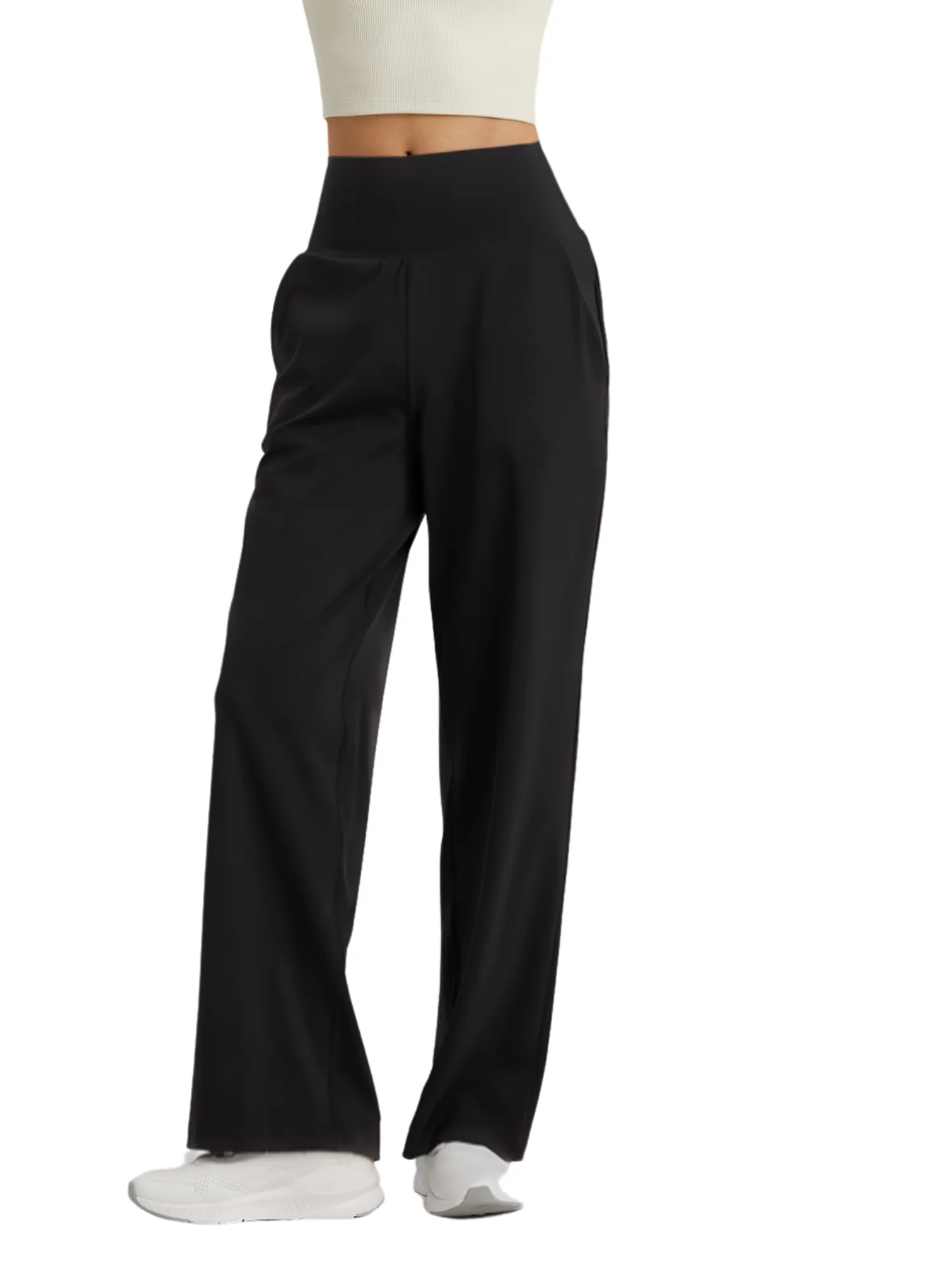 Black "Brittany" Flow Lightweight Wide Leg Pants