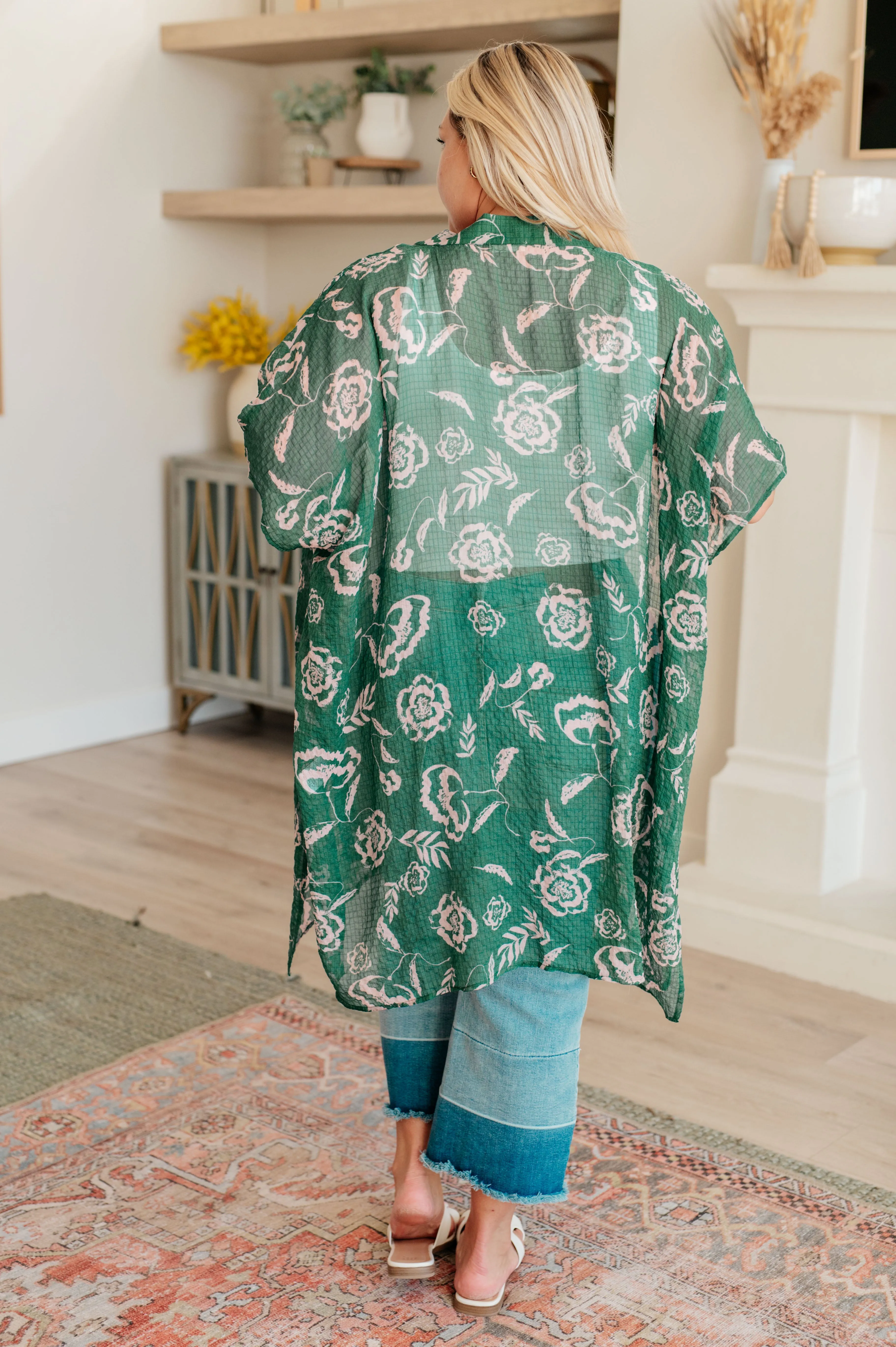 Bohemian Green Every Waking Moment Kimono