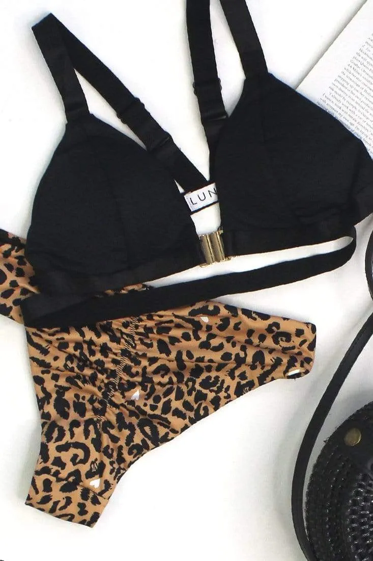 Ciara Recycled Brown Leopard Bottoms