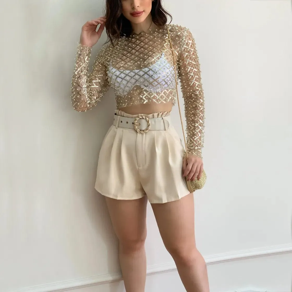 Davina Mesh Crop Top