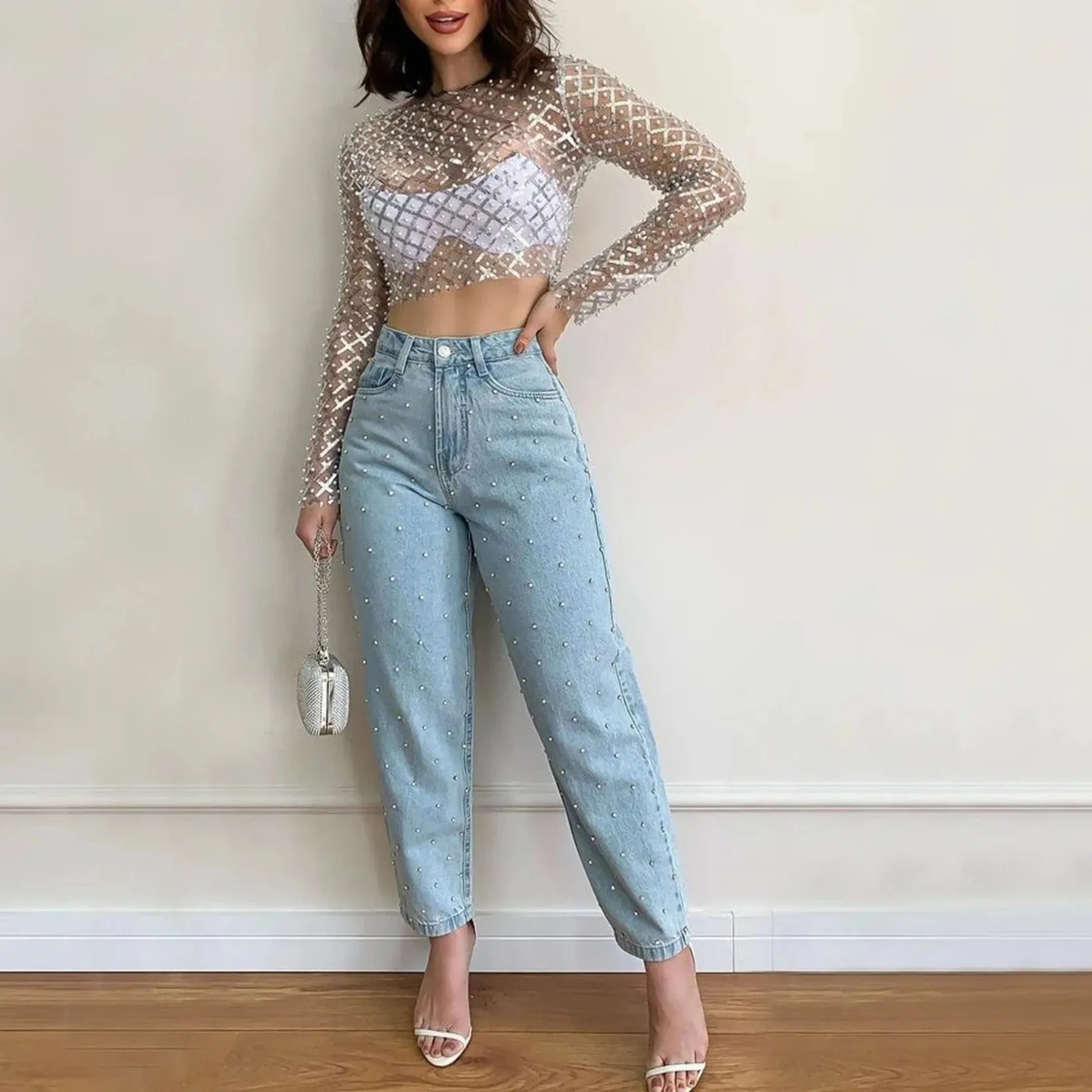 Davina Mesh Crop Top