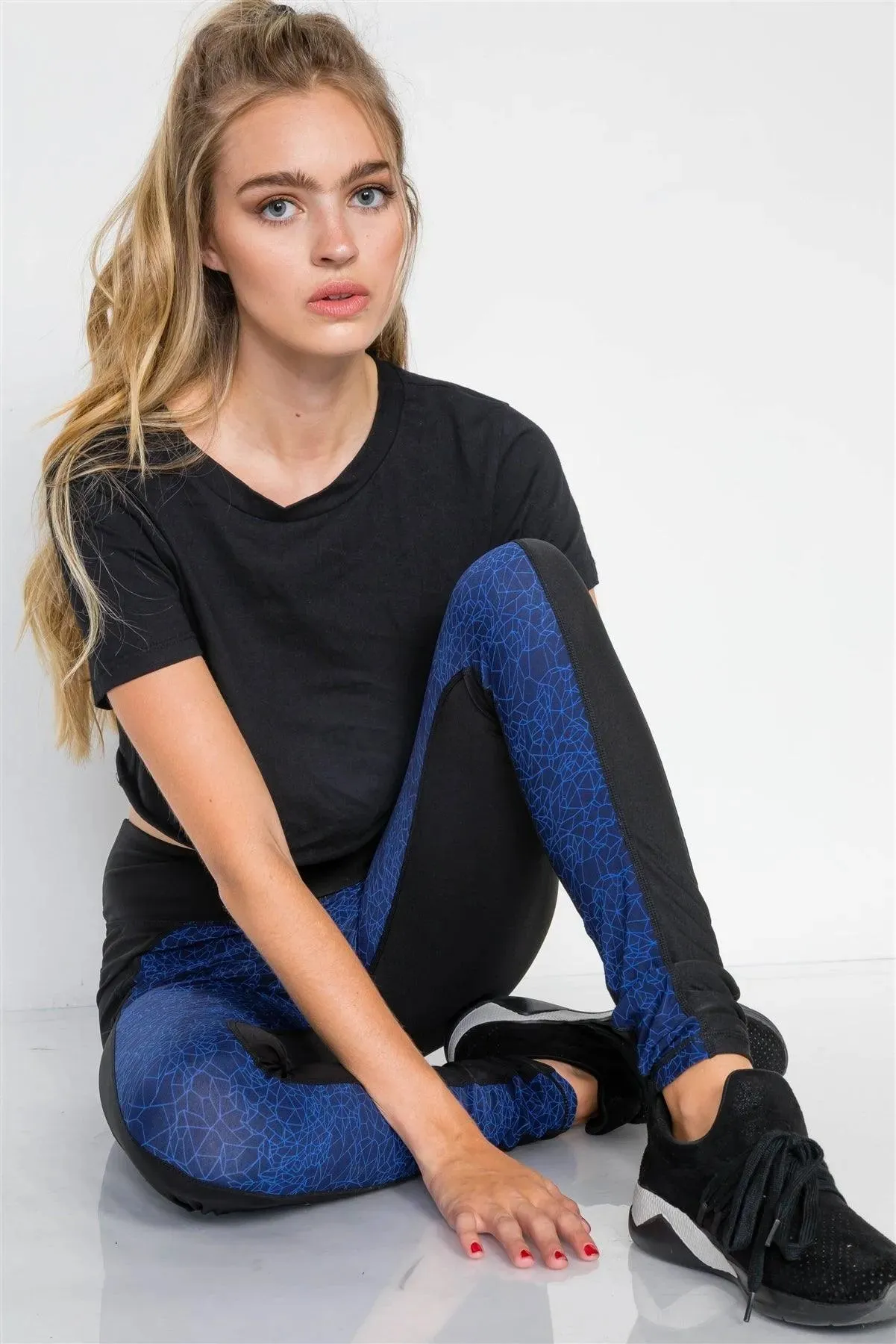 Dazzling Blue Sporty Active Legging /1-2-2-1