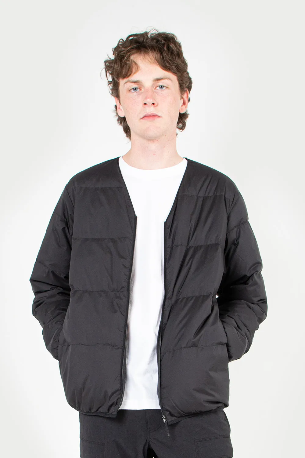 Down Cardigan - Black