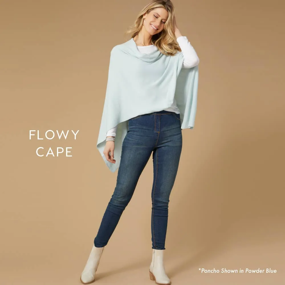 Elowen Lightweight Poncho - White