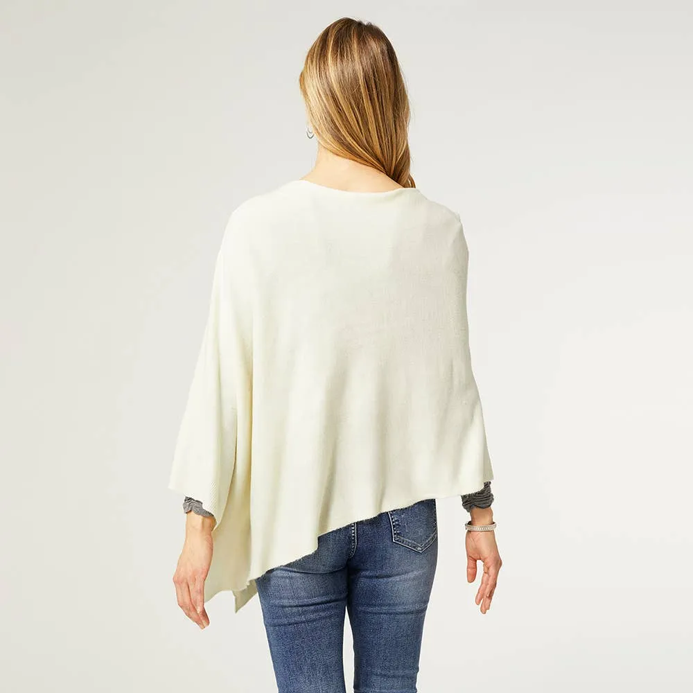 Elowen Lightweight Poncho - White