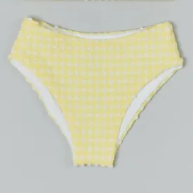 Emily Girls Bikini Bottom in Citrine Gingham