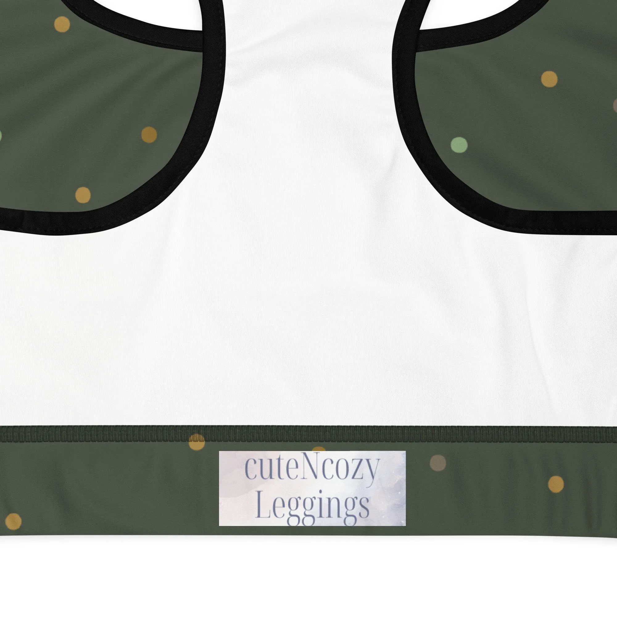 Forest Green and Gold Sports Bra