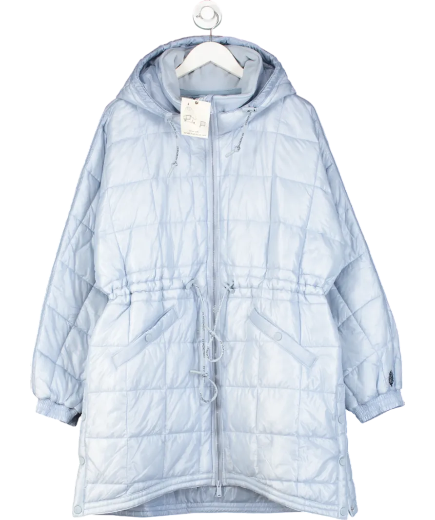 Free People Blue Patricia Packable Water resistant Poncho Puffer coat UK M