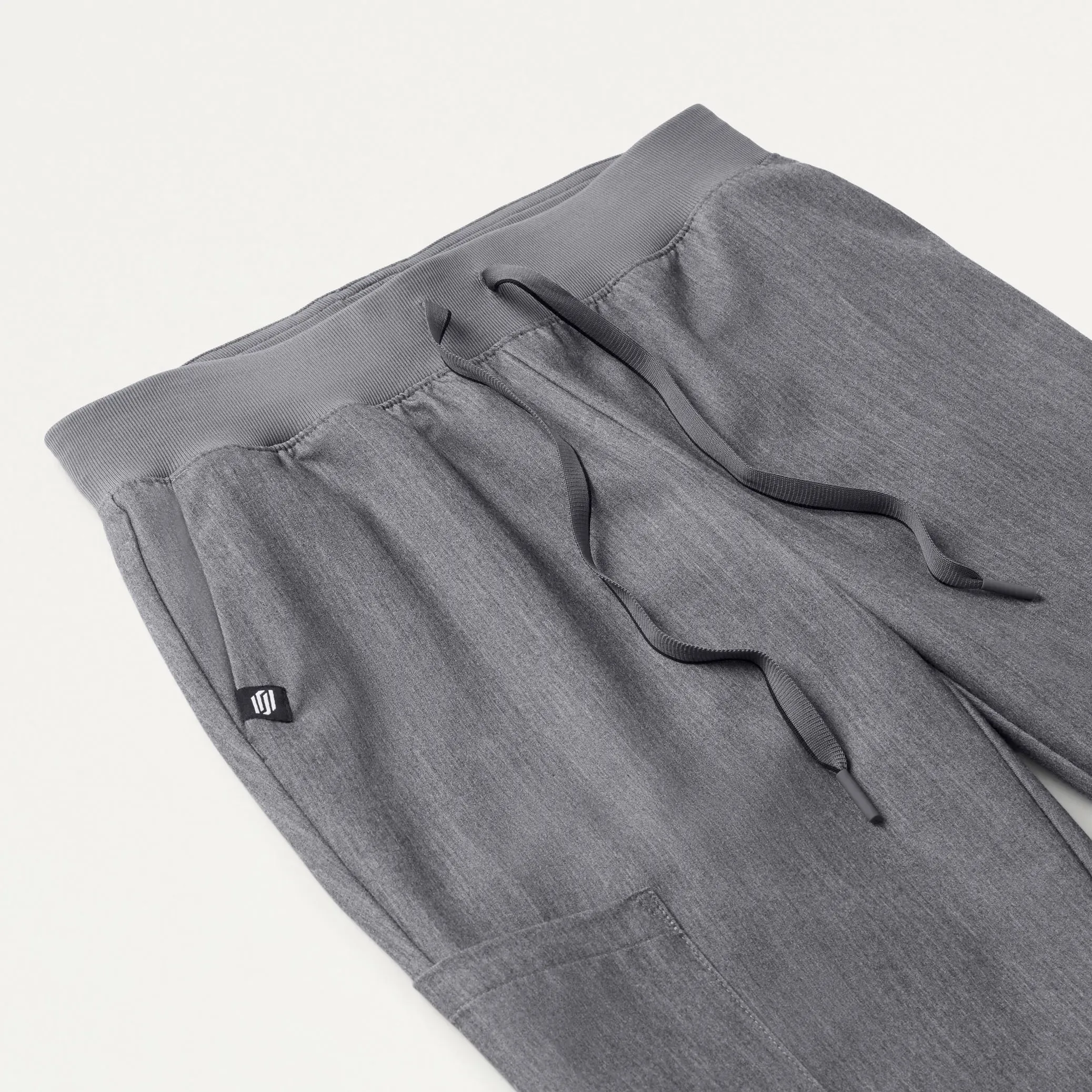 Jaanuu Women's Silex Slim Knit-Waist Scrub Jogger - Heather Gray