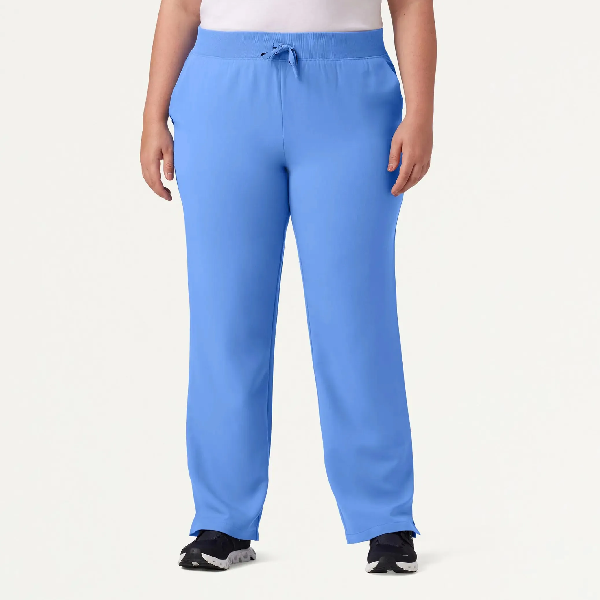 Jaanuu Women's Xenos Essential Knit-Waist Scrub Pant - Ceil Blue