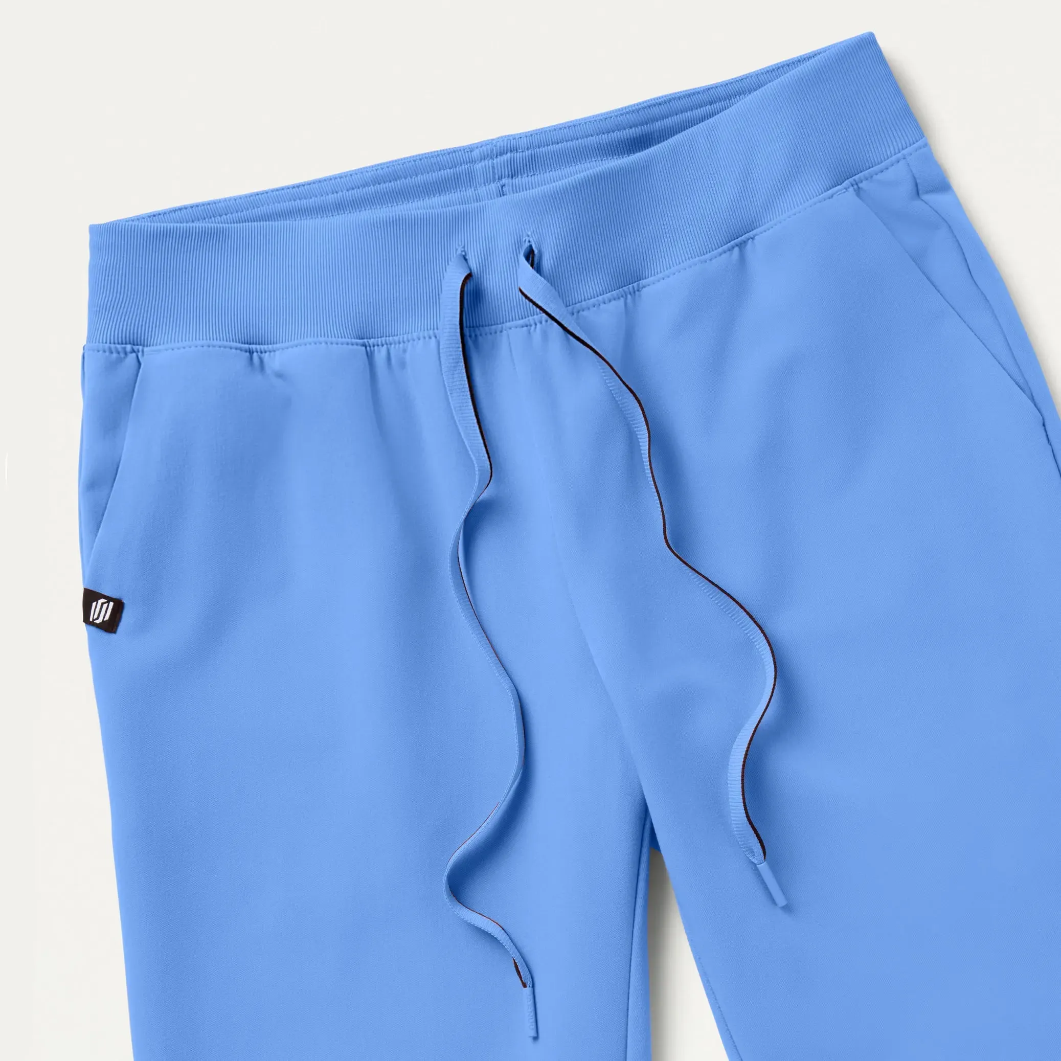Jaanuu Women's Xenos Essential Knit-Waist Scrub Pant - Ceil Blue