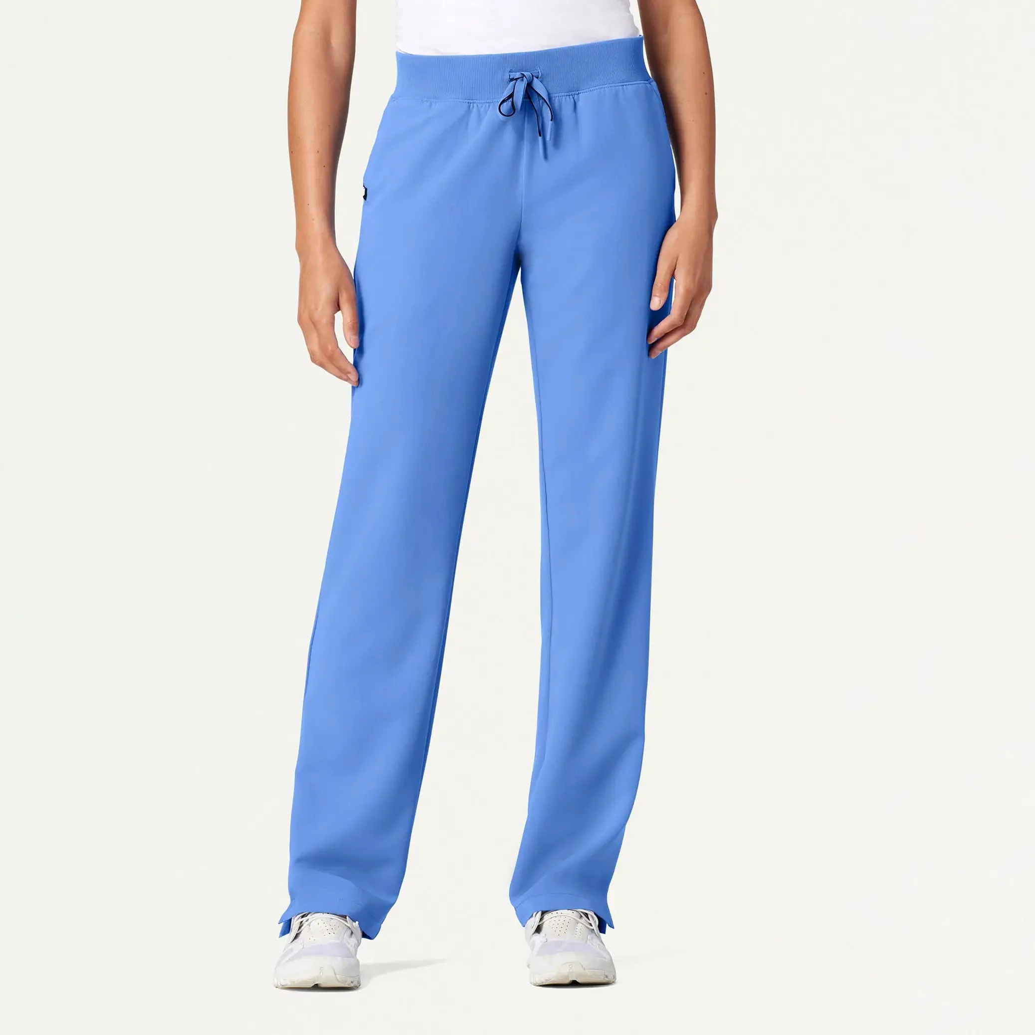 Jaanuu Women's Xenos Essential Knit-Waist Scrub Pant - Ceil Blue