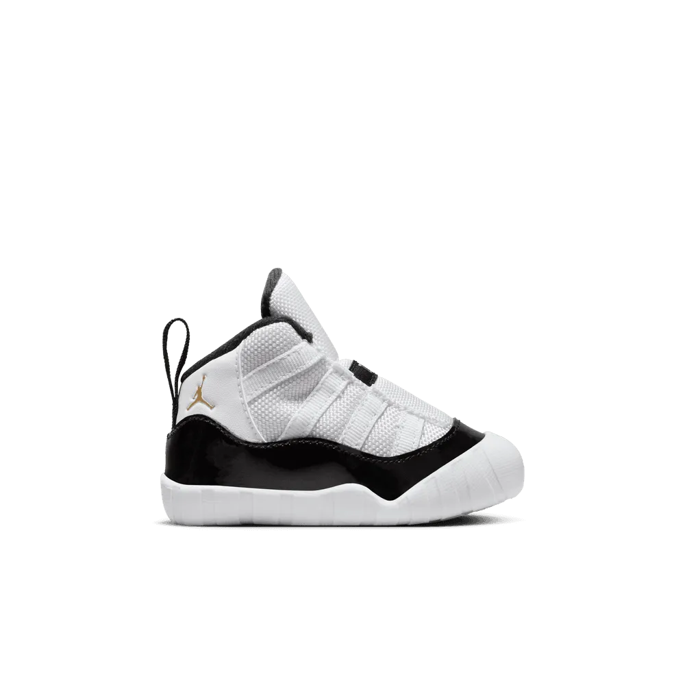 Jordan 11 Crib Bootie 'White/Black/Gold'