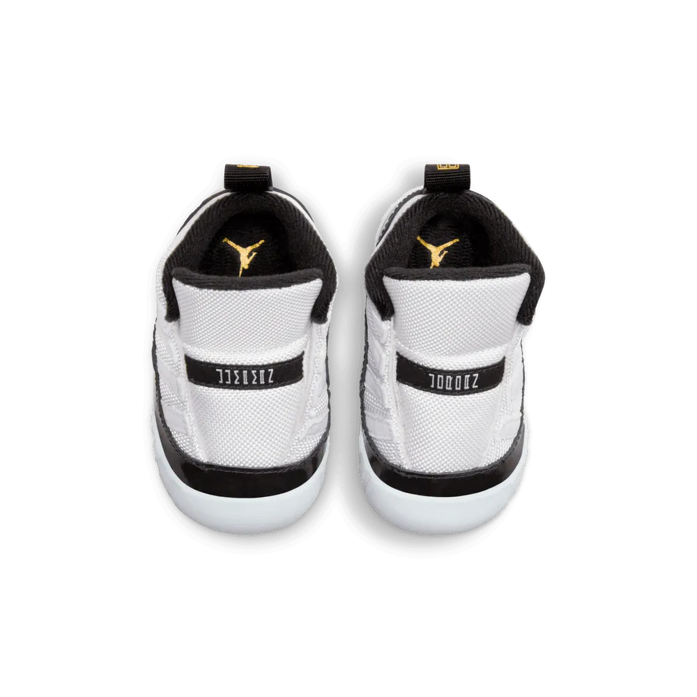Jordan 11 Crib Bootie 'White/Black/Gold'