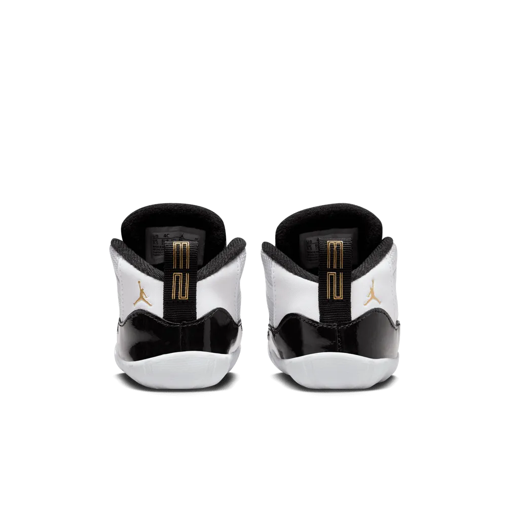 Jordan 11 Crib Bootie 'White/Black/Gold'