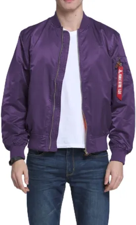Kinkia Men's Aviator Bomber Jacket Casual Zip Up Flight Lightweight Windbreaker Jackets