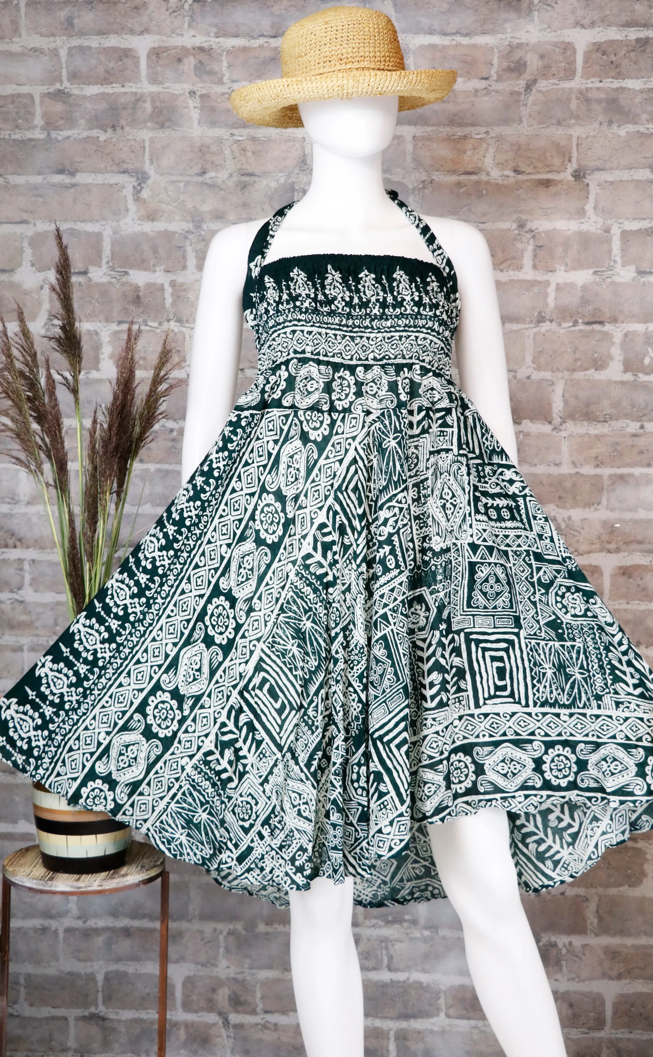 Maxi Dress Hippie Long Skirt Women Bohemian Boho Flared Skirt Summer Dresses Bow Tie Tribal Classic
