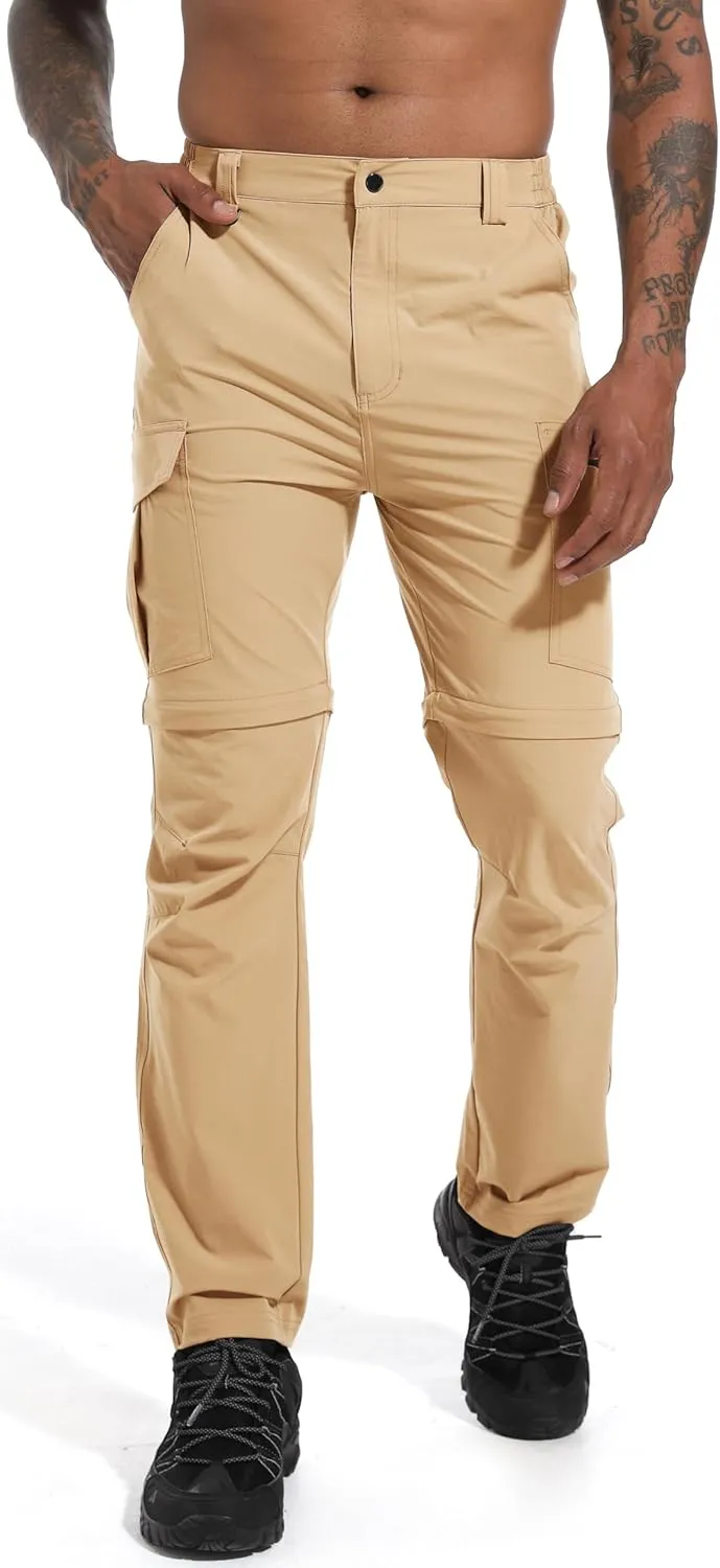Men's Lightweight Hiking Cargo Work Pants Quick Dry Water Resistant Fishing Travel Climbing Outdoor Stretch Pants