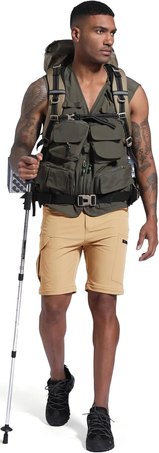 Men's Lightweight Hiking Cargo Work Pants Quick Dry Water Resistant Fishing Travel Climbing Outdoor Stretch Pants