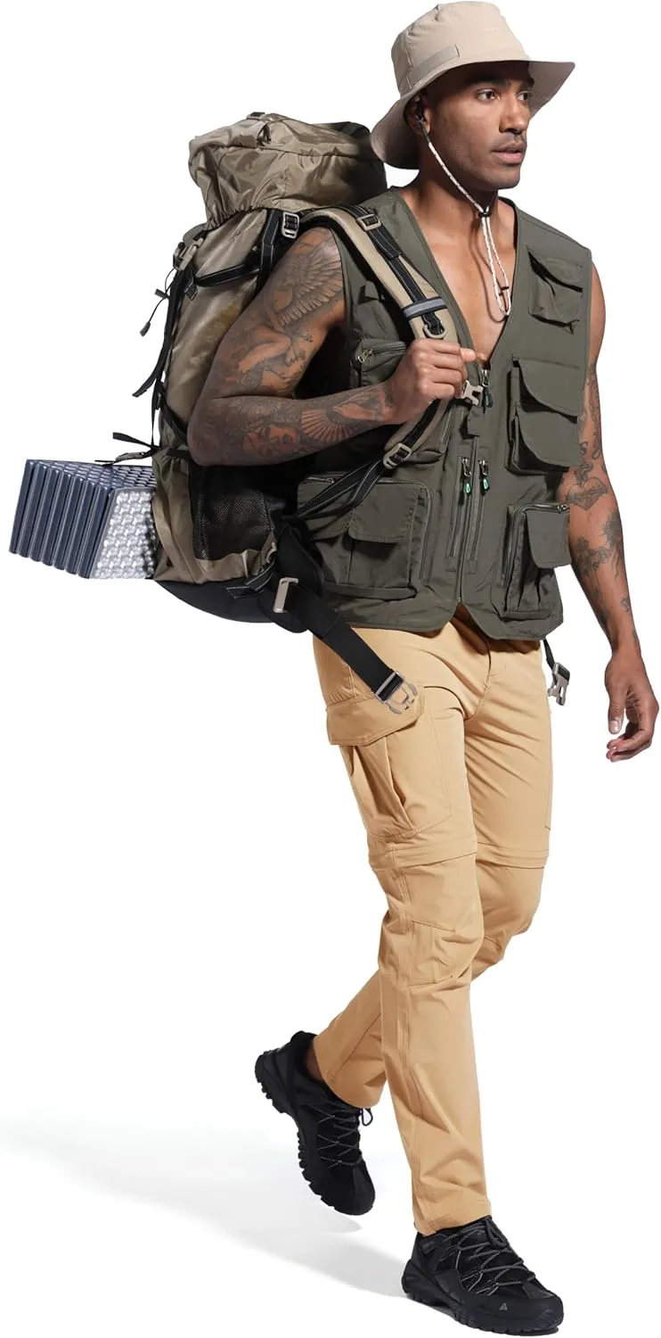 Men's Lightweight Hiking Cargo Work Pants Quick Dry Water Resistant Fishing Travel Climbing Outdoor Stretch Pants