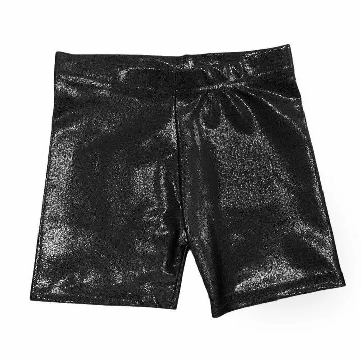 METALLIC BIKER SHORTS