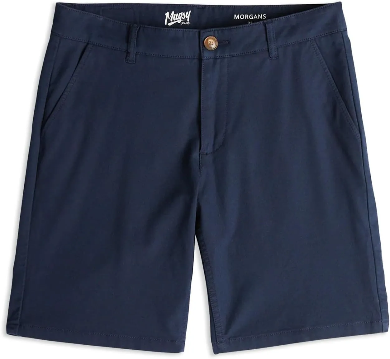 Mugsy Mens Chinos Shorts, 4-Way Stretch Khaki Shorts for Men, Comfortable, Classic Fit, 7" Inseam