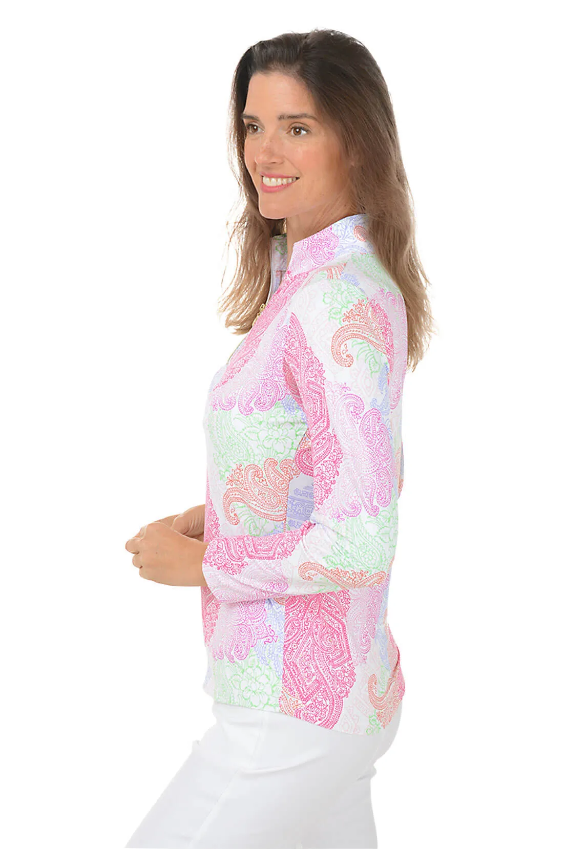 Multi Paisley UPF50  Sun Shirt