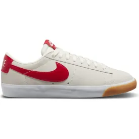 Nike SB Blazer Low GT Skateboard Shoe - Sail/Cardinal Red-White-Gum Light Brown
