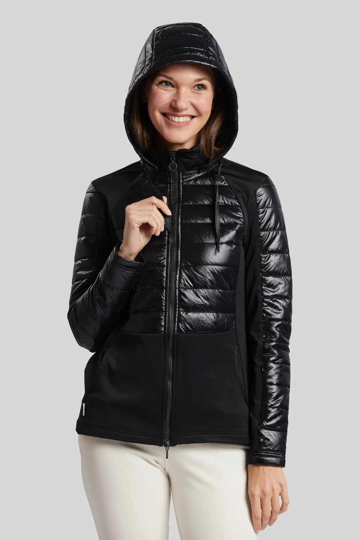 Ohsho Women's Luisa Short Lightweight Puffer Jacket - Black