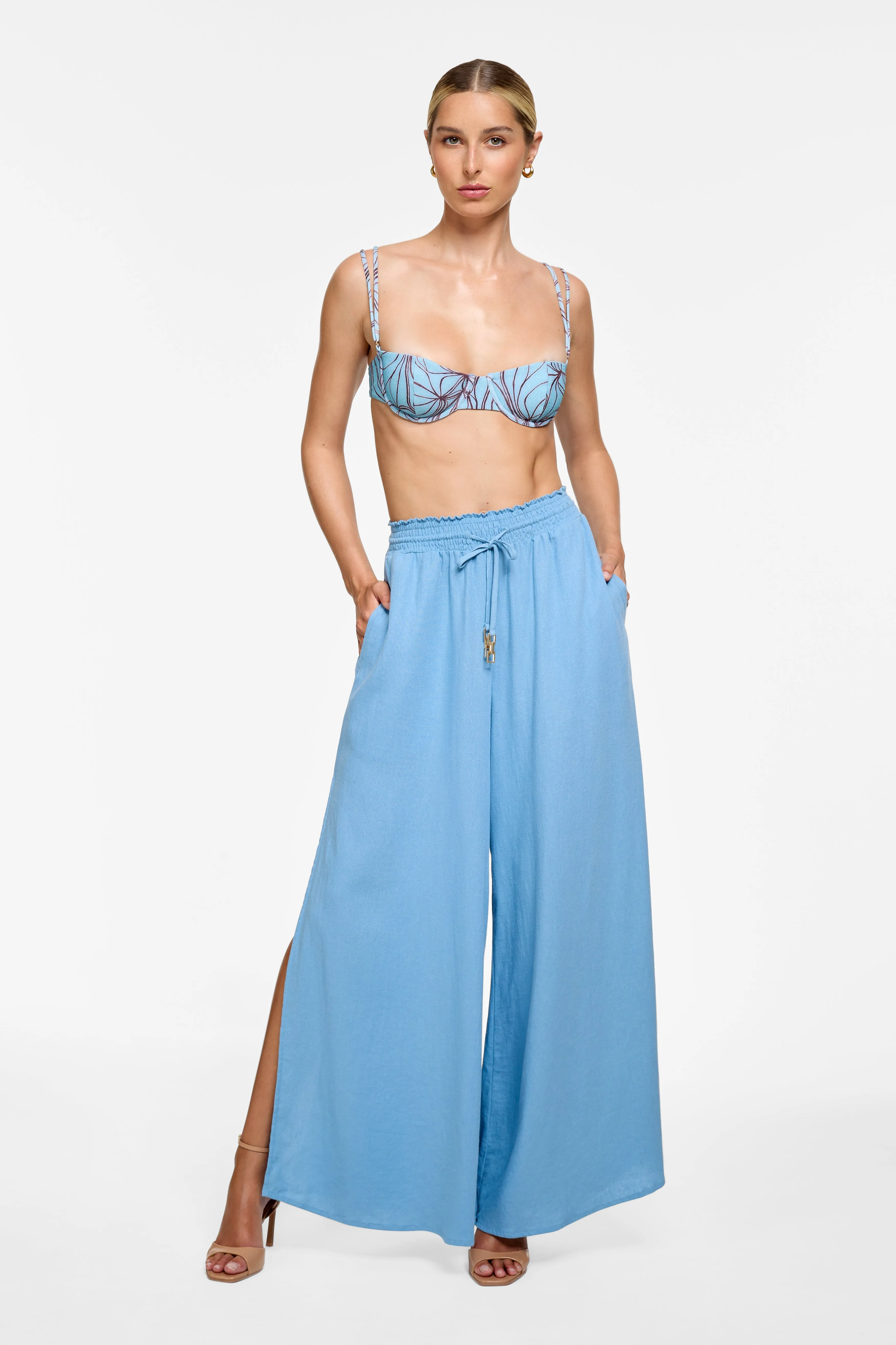 Penelope Pant - Denim Linen