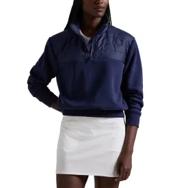 RLX Ralph Lauren Women's Hybrid Quilted Fleece Half-Zip Pullover - Refined Navy