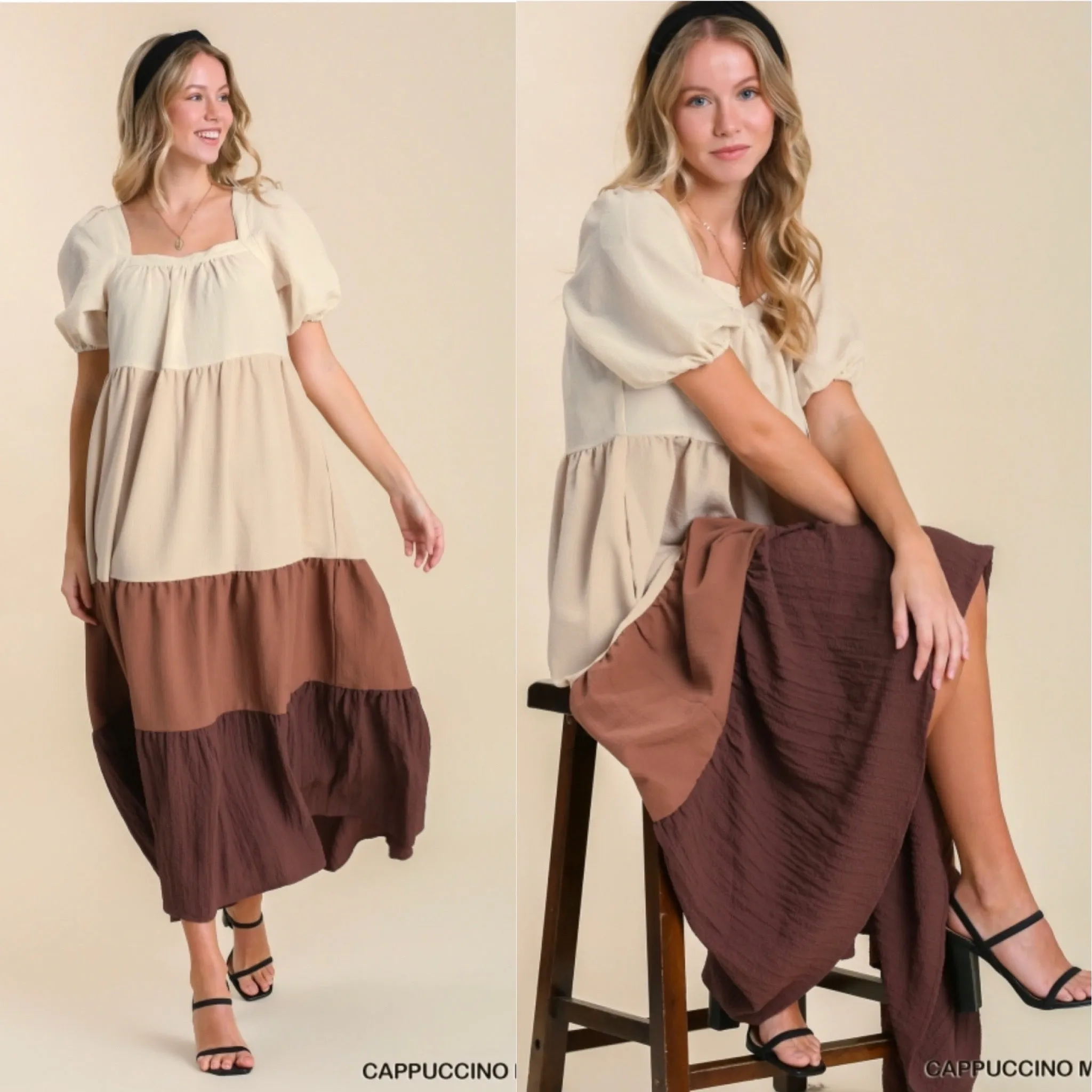 Sweet Home Umgee Layered Colors Dress