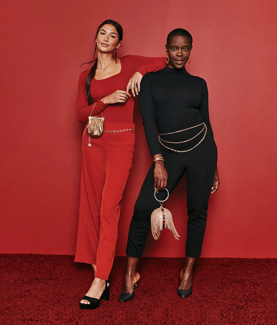 The Square Neck Day to Night Bodysuit: TENCEL™ Edition - Lava