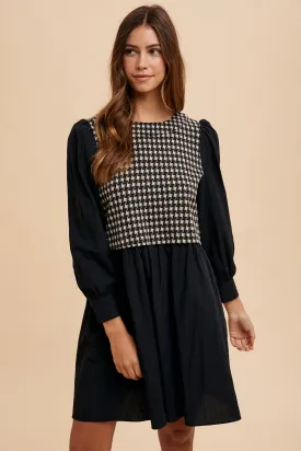 Tie Back Plaid Mini Dress