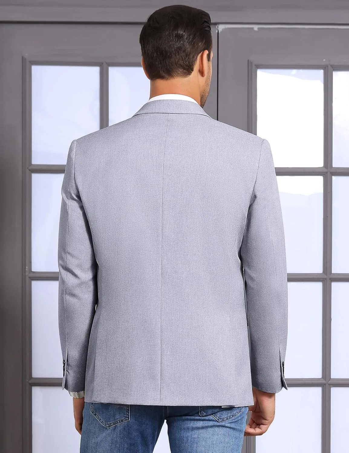 TURETRENDY Men's Casual Blazer Sport Coat Lightweight Two Button Business Jackets