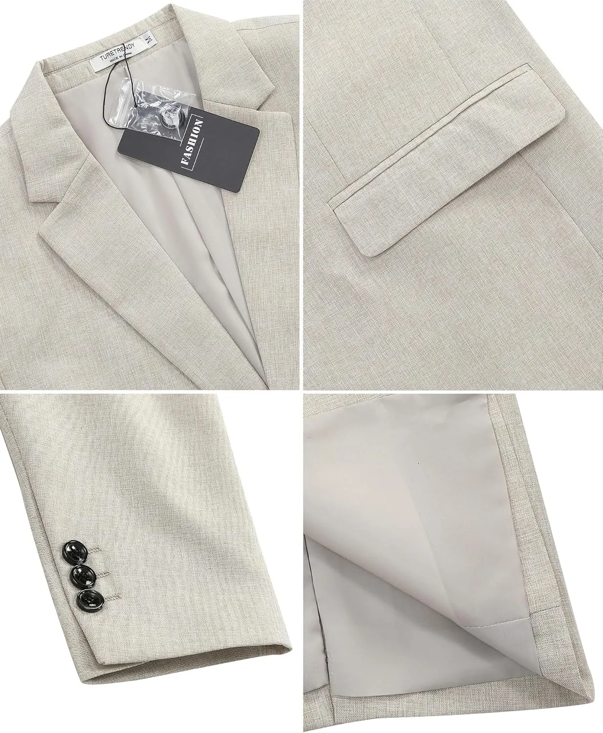 TURETRENDY Men's Casual Blazer Sport Coat Lightweight Two Button Business Jackets
