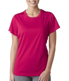 ultraclub(R) ladies' cool & dry sport performance interlock tee - heliconia (xl)