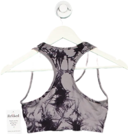 Unbranded Black Tie-Dye Sports Bra UK S