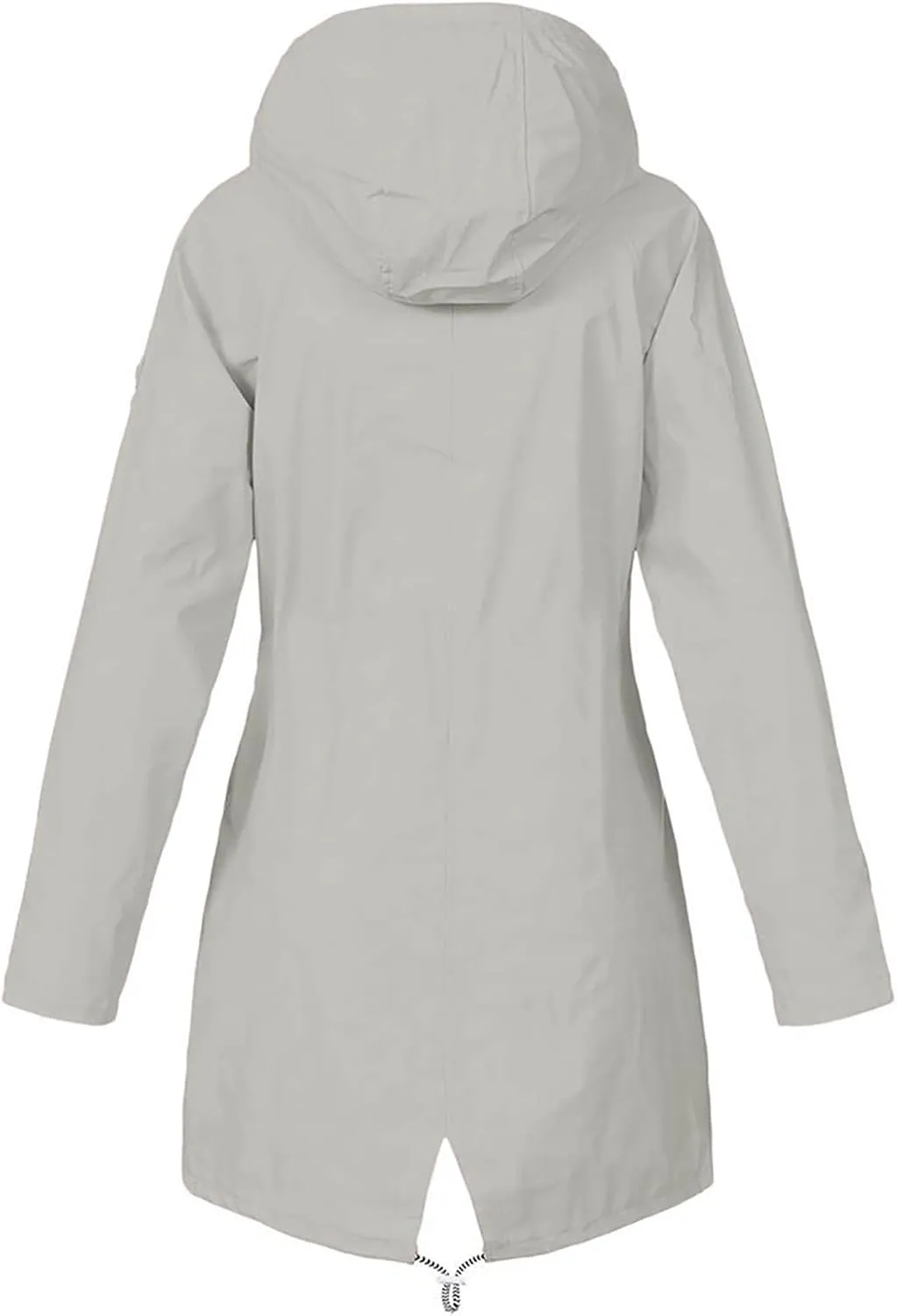 Womens Rain Jacket with Hood Waterproof Packable Raincoat Lightweight Windbreaker Trench Coat Spring Fall Jackets